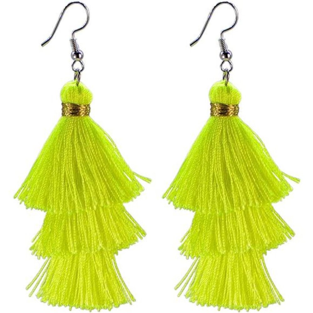 Crystal Tassel Dangle Earrings - Designer Fashion Jewelry